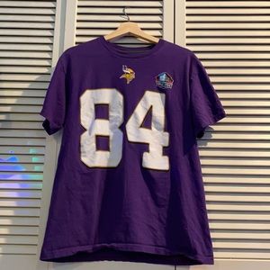 Men’s Majestic Vikings Randy Moss Number tee